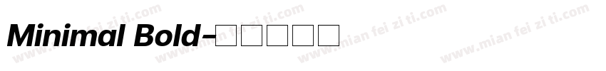 Minimal Bold字体转换